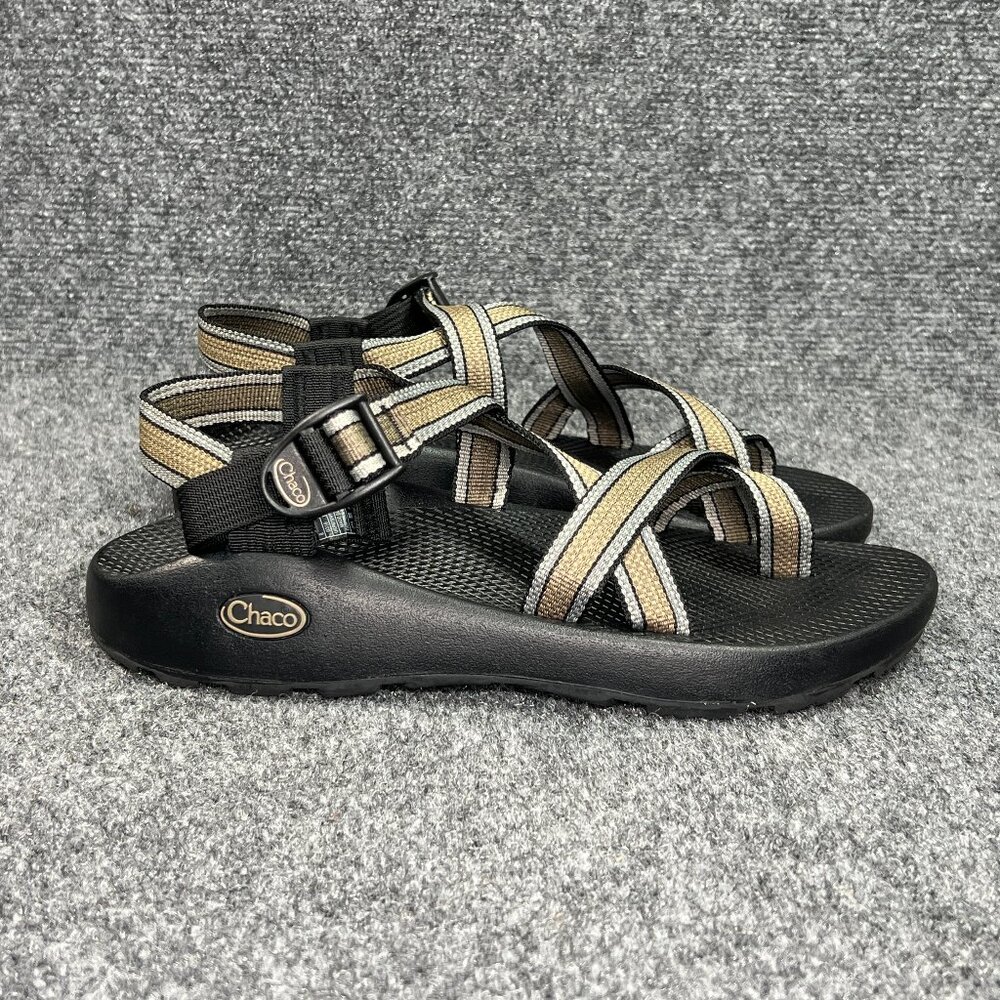 Chaco Z/2 Classic Sandals Men's 8 Black Gold Athletic‎ Outdoor Hiking Spot Water